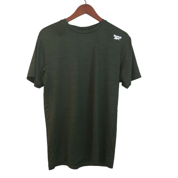 Reebok Men's Training Tech‎ T-Shirt Green Size Small Athletic Moisture Control - Picture 1 of 4